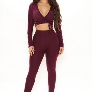 Two piece set- plum only worn once- birthday outfit